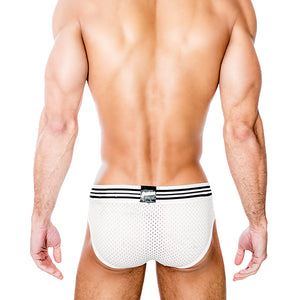 Gostoso Underwear - Mesh Brief White Underwear